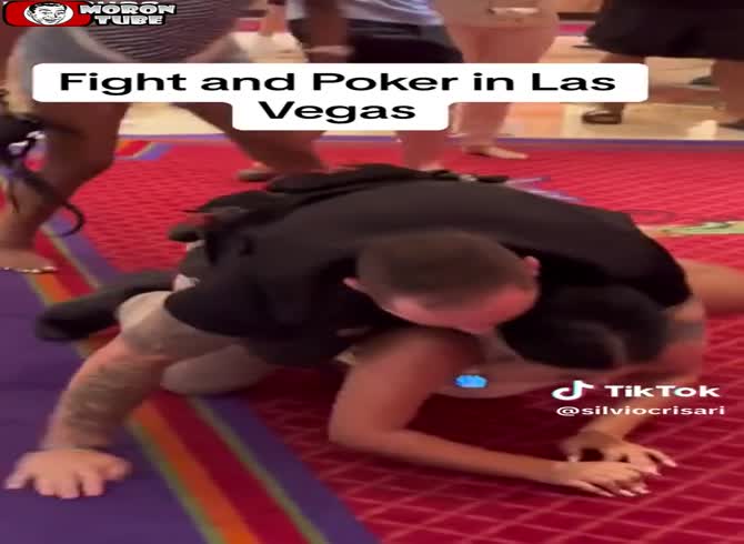 Video :One of the women fighting at a Vegas casino is wearing a thong